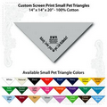 14"x14"x20" Silver Custom Printed Imported 100% Cotton Pet Bandanna
